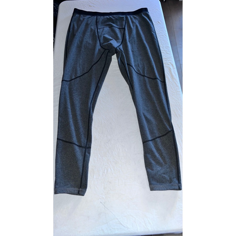 Spyder Mens‎ Performance Athletic Leggings Gray Compression Tights Base Layer